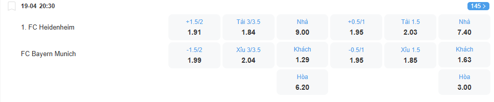 Tỉ lệ kèo Heidenheim vs Bayern nhan-dinh-soi-keo-heidenheim-vs-bayern-luc-20h30-ngay-19-4-2025-2